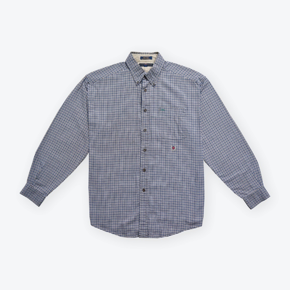 Tommy Hilfiger L Brown Flannel Cotton Shirt